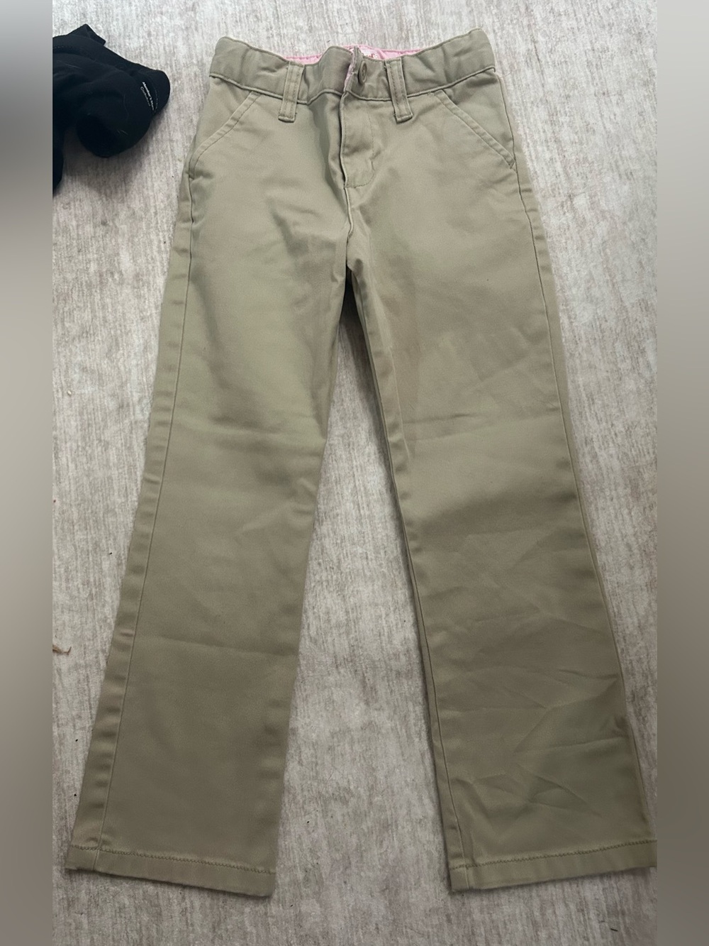 Cat & Jack Girls Tan Chino Uniform Pants